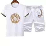 versace survetement cher marque de survetement round  medusa broderie white